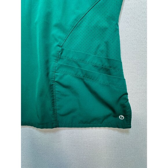 Barco One Womens Pulse Top Medical Scrubs Shirt Size XL Green Short Sleeves - Picture 6 of 9